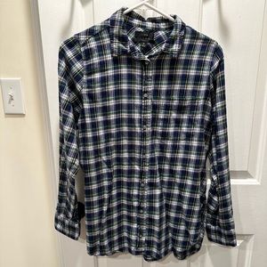 J. Crew, 6, Classic Fit, Plaid Button Down Flannel Shirt